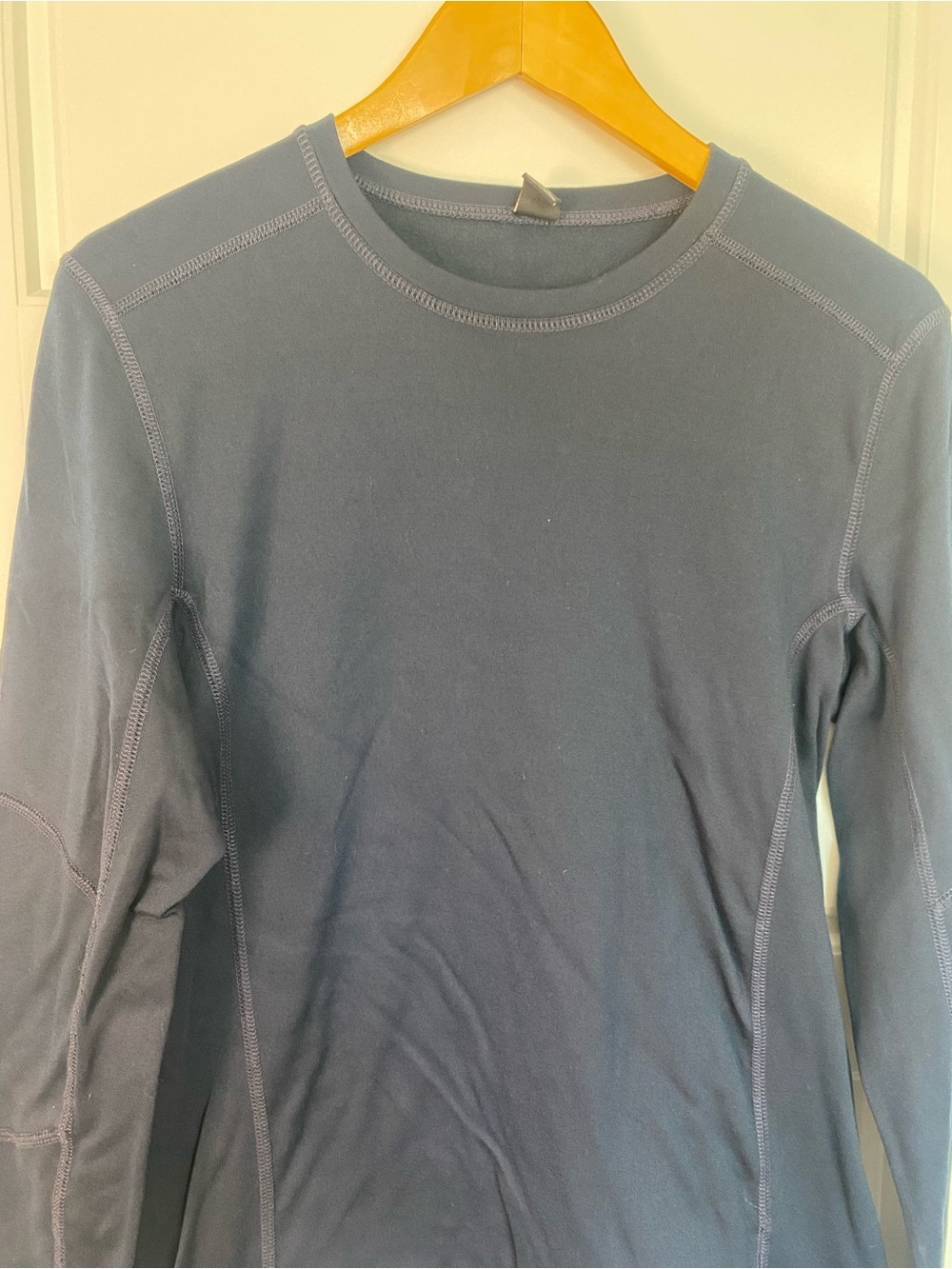 Helly Hansen HH Workwear Base Layer Thermal Shirt Navy Blue Long Fit Size M - Picture 3 of 12